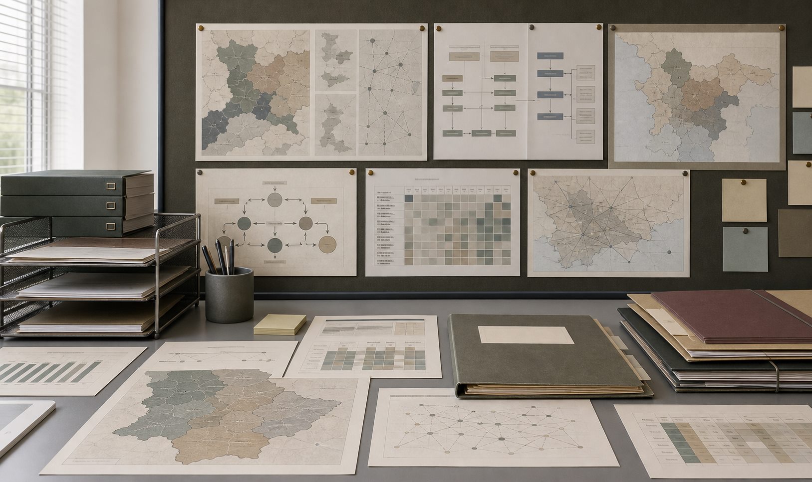 Regional governance analysis board and policy materials